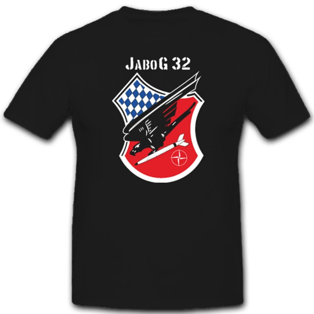 JaBoG 32 Fighter-Bomber Squadron LUFTWAFFE BUNDESWEHR crest pattern design -100% cotton O-neck men's printed T-shirt.