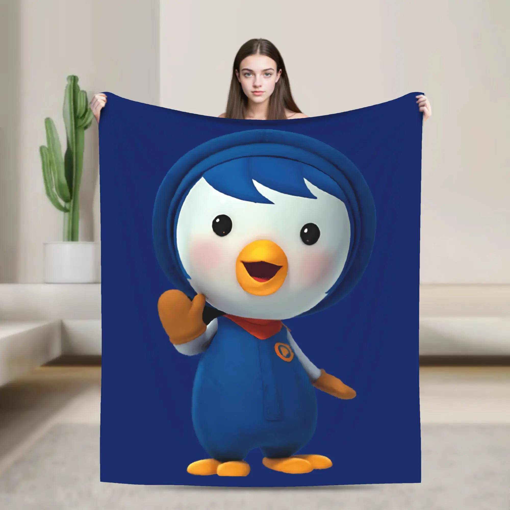 Pororos Movie Flannel Throw Blanket Blanket for Bedding Outdoor Super Warm Bedspread,
