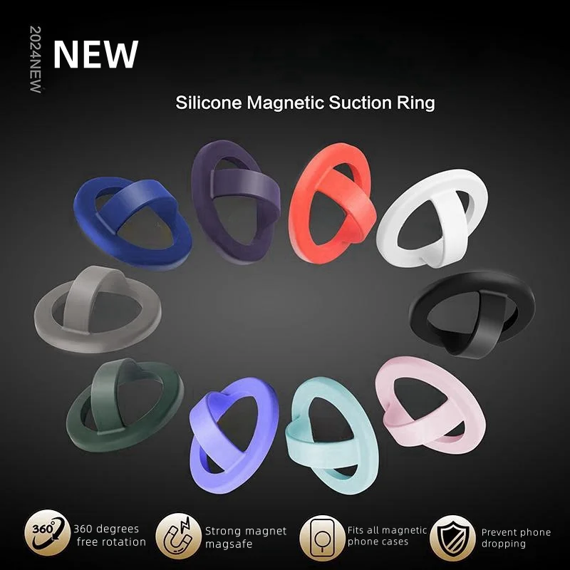 Magnetyczny stojak na telefon z pierścieniem Kapuda, odporny na upadek, miękki, przenośny uchwyt na telefon z pierścieniem magnetycznym, łatwy do trzymania