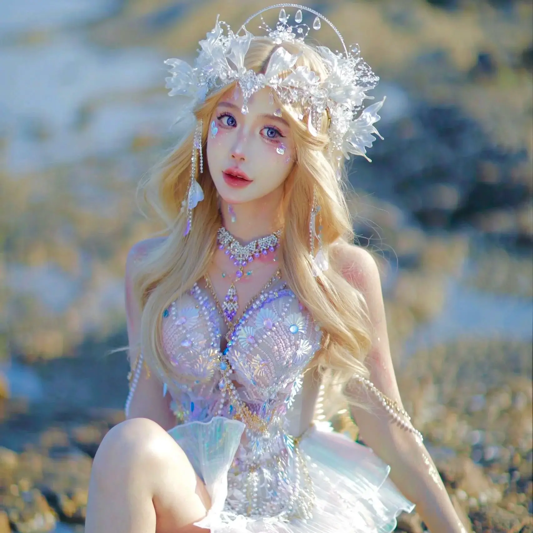 

Glitzy Mermaid-Inspired Cosplay Dress Swimsuits for EDC, Luxury Tutu Mermaid Swimsuits DS Performances & DJ Gigs - Tutu Style