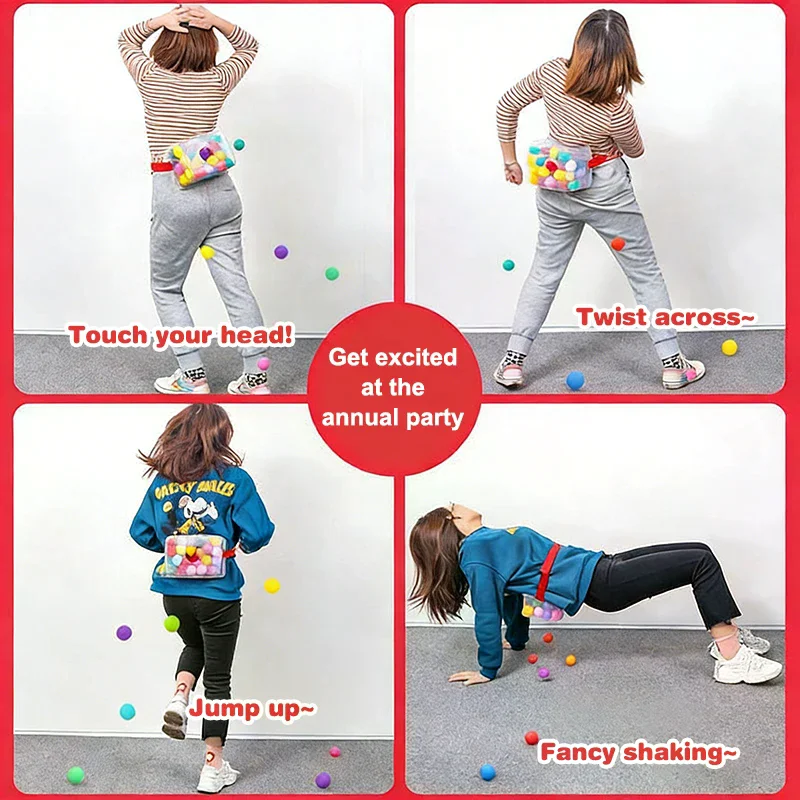 Ensemble de jeu de balançoire avec 30 balles colorées ; Un jeu parfait de construction d'équipe pour les fêtes familiales intérieures/extérieures pour adultes et enfants.