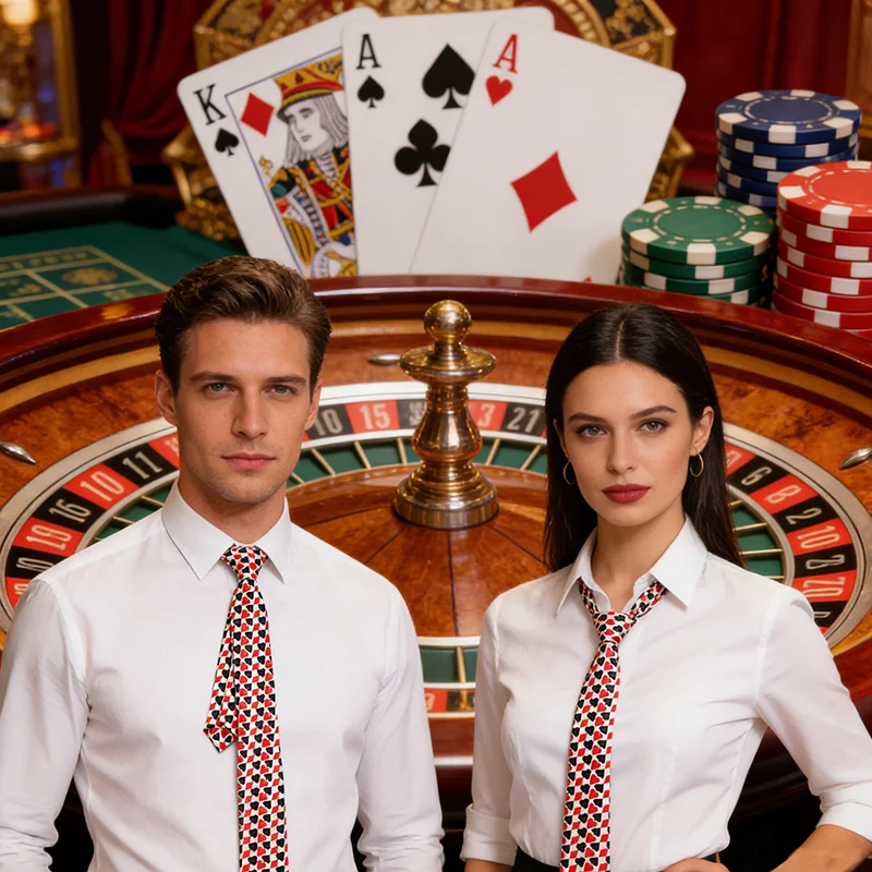 Corbata de corbatas para hombre, vestido Formal, camisas de boda, corbata de 2 pulgadas de ancho, cartas de juego de moda, póker Blanco clásico,