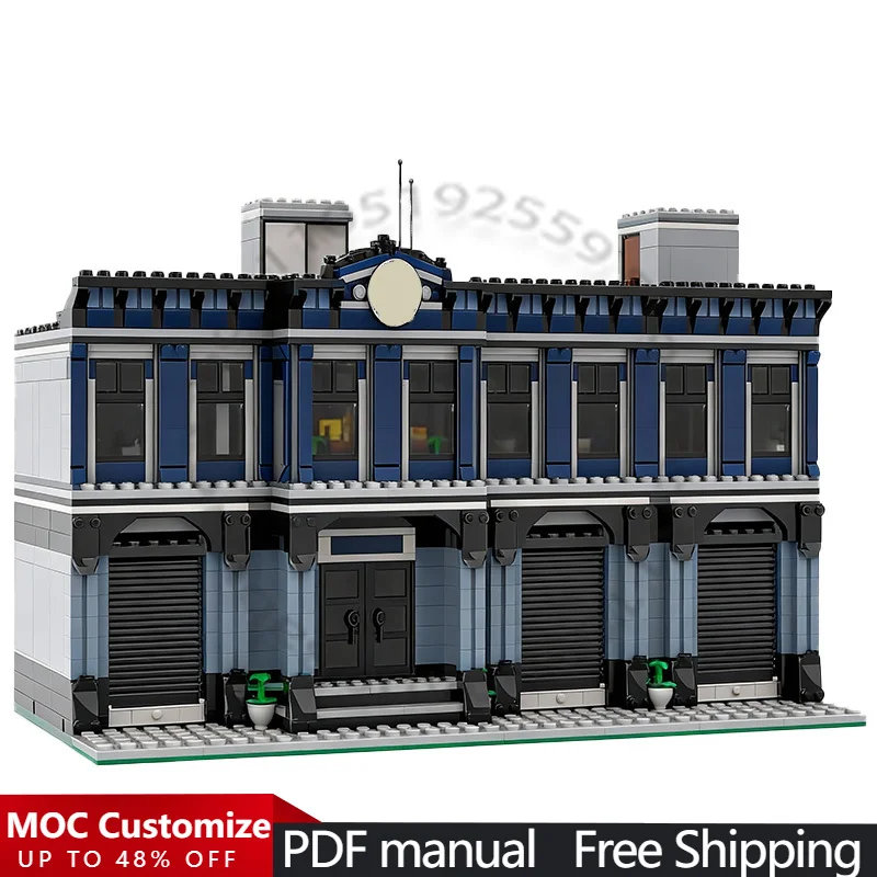 

2665 деталей: Модульная полицейская станция - Часть 1. Конструктор MOC. Технология модульного строительства. Сделай сам. Игрушка-конструктор для мальчиков. Подарок.