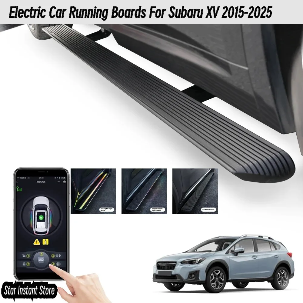 

Автоматические выдвижные подножки для Subaru XV 2015-2025, электрические боковые ступеньки со светодиодной подсветкой, внедорожники из алюминиевого сплава