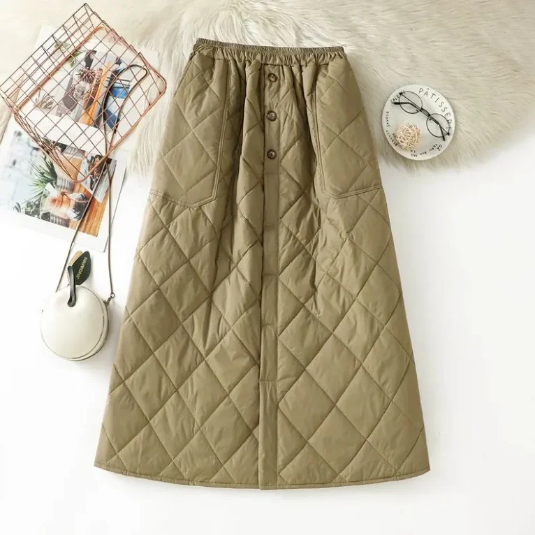 

Шелковая хлопковая юбка f Легкая драпированная удобная мягкая художественная универсальная модная тонкая юбка-миди трапециевидной формы с высокой талией