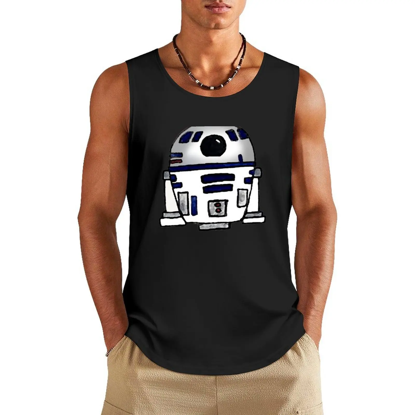 

Happy Little Droid Tank Top gym training accessories Vests sports vest