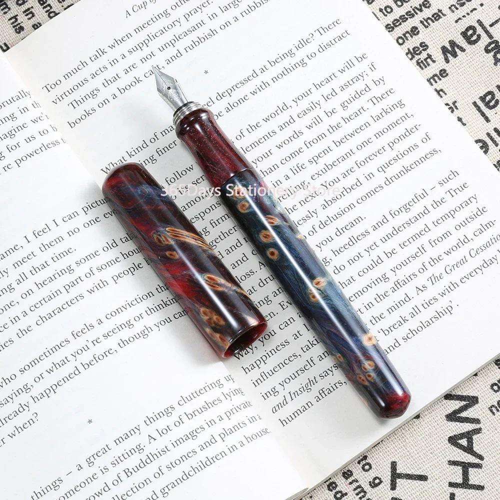 handmade solid wood escola fountain pen requintado estavel madeira bock caneta de resina personalizada escrita papelaria presente o negocio 01