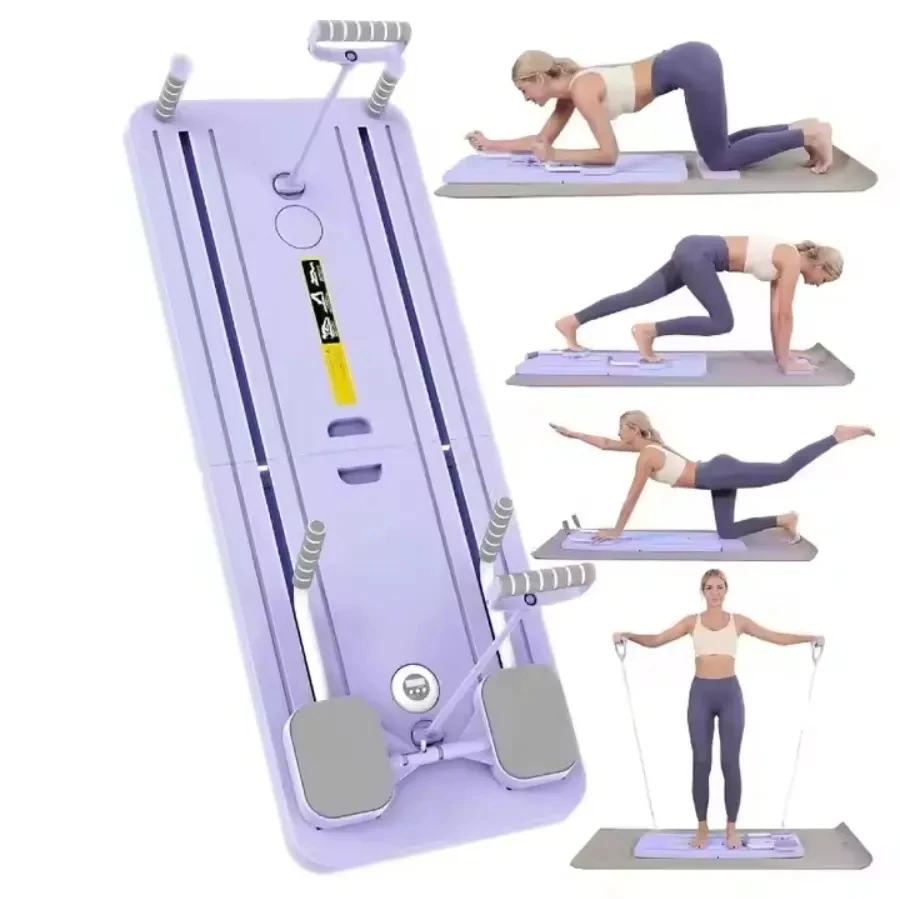 

6-in-1 Pilates Board Factory Price - Multi-function Fitness Equipment with Ab Wheel Roller Push-up Belly Roll Training
