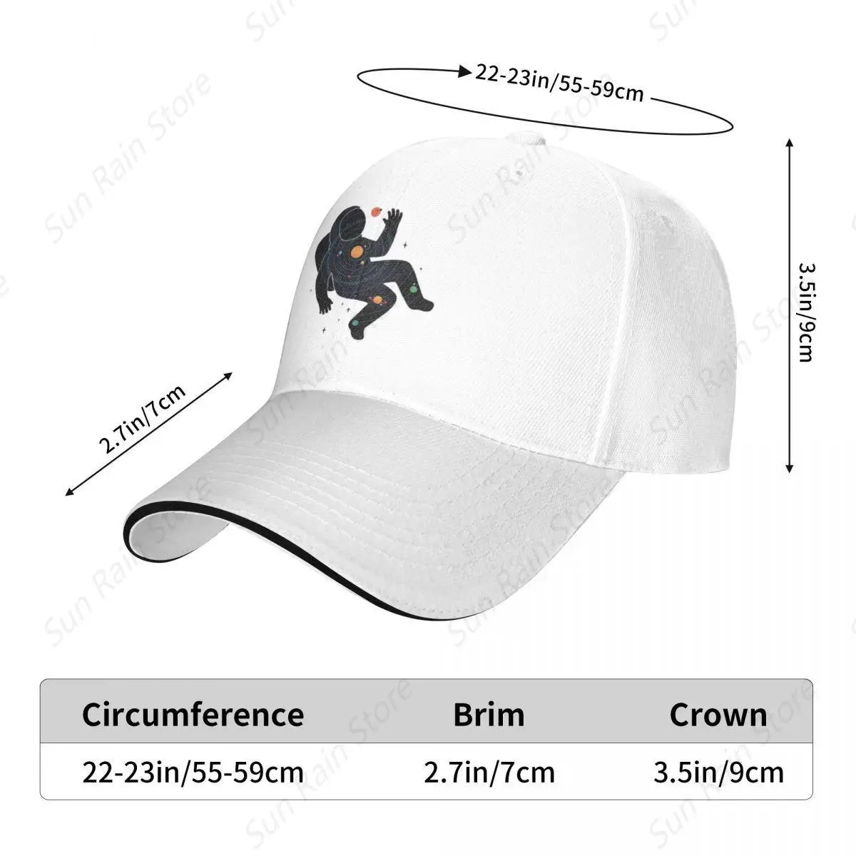 Inner Space Cap Fashion Casual Baseball Caps Adjustable Hat Hip Hop Summer Unisex Baseball Hats Customizable Polychromatic