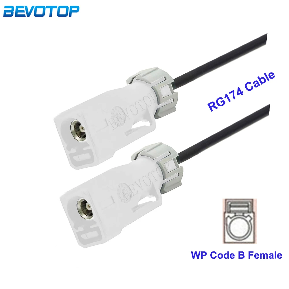 

1PCS RG-174 Waterproof Fakra Code B Female to B Female Connector RG174 Jumper Car Camera Video Line Wire Harness Auto Cable