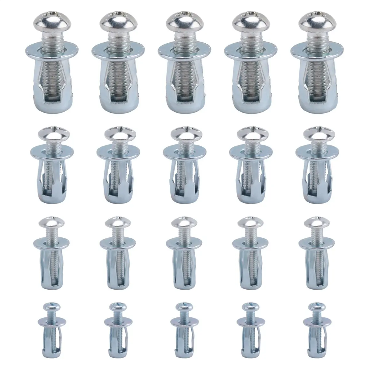 FOR HOME 20pcs M 4 M5 M6 M8 Jack Nuts, Carbon Steel Expansion Nut Fasteners for Securing Plate Frame Container Tag
