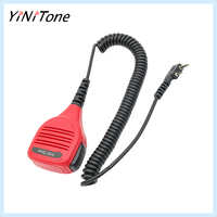 PMMN4013A Red 2 pin TK plug Hand mic PTT for Kenwood Baofeng UV-5R BF-888S walkie talkie mic