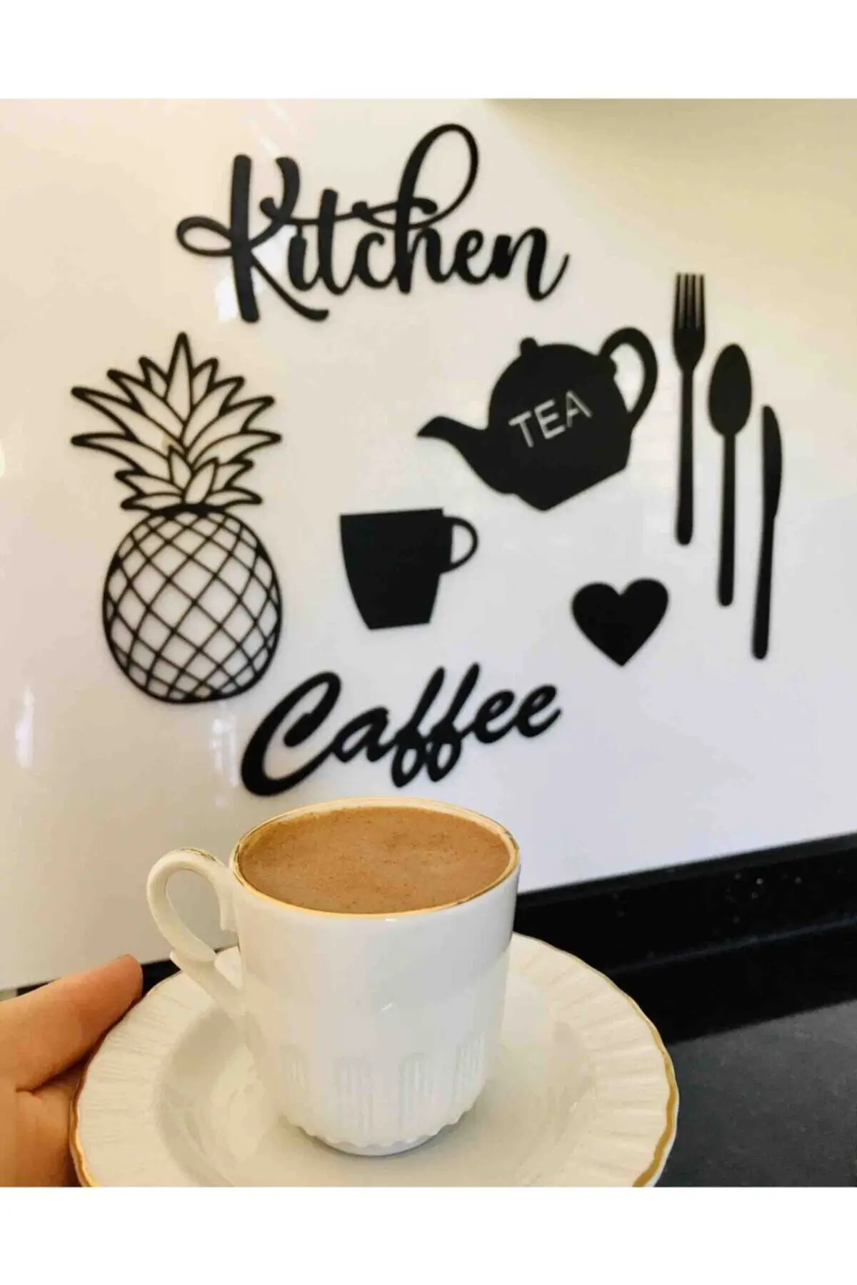 مطبخ 9 قطعة مطبخ خشب منقوش بتقنية الليزر الجدار الديكور المنتج