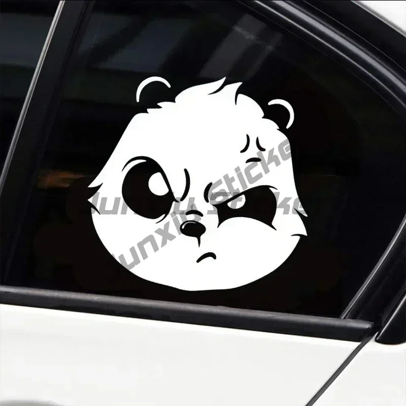 

Angry Cute Panda Car Sticker Auto Body Bumper Windows Motorcycle Laptop Walls Vinyl Film Decal Car Tuning Accessories