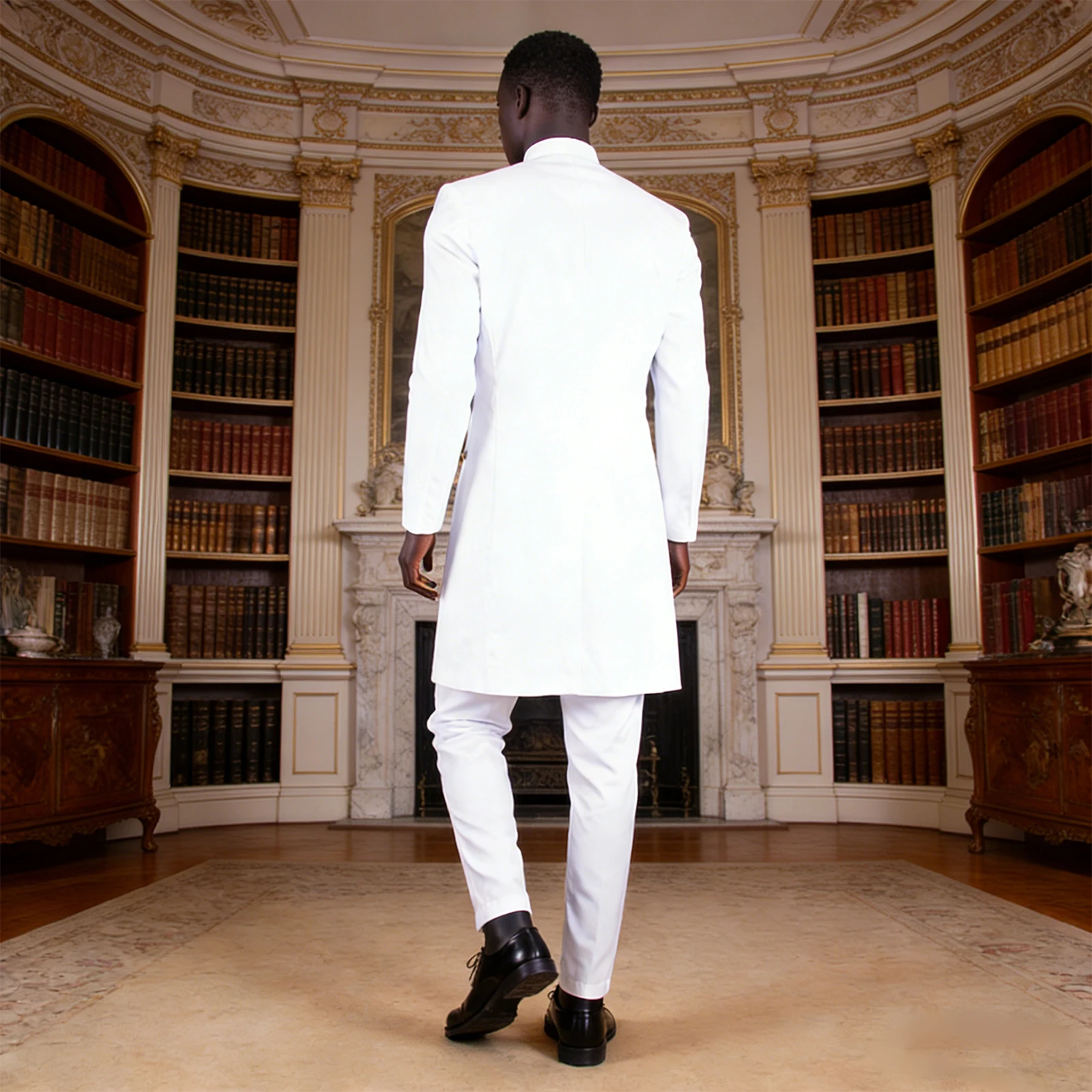 Traje africano ajustado para hombre, conjunto de Blazer y pantalones de botonadura única, vestido de negocios, fiesta, boda, noche, A2316022