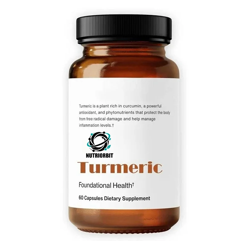 Turmeric Supplement 1000mg - Natural Antioxidant Curcumin, Beneficial for Basic Health, Gluten Free, 60 Capsules
