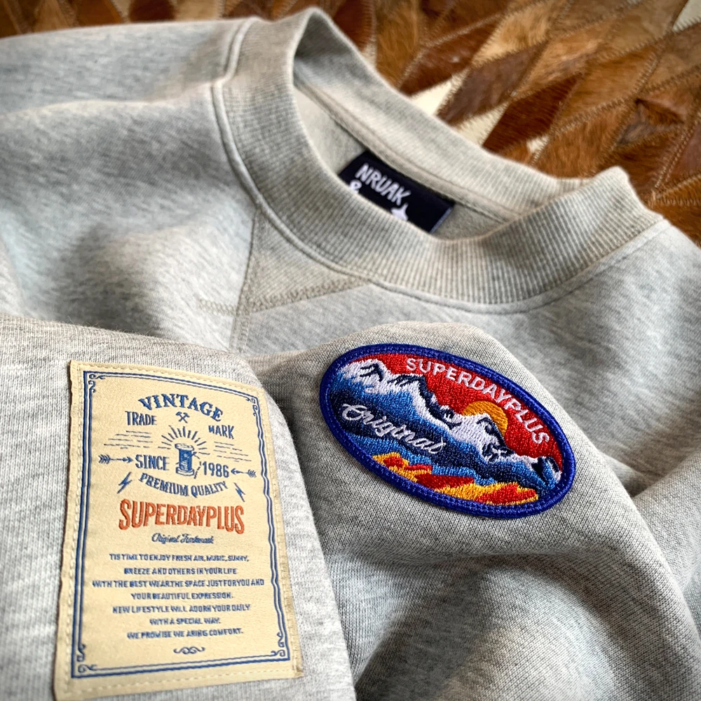 

Heavyweight Fce Lined Hoodie Men's Thiened Long Sve round Ne Warm Faionable Embroidered Loose Versatile American ...