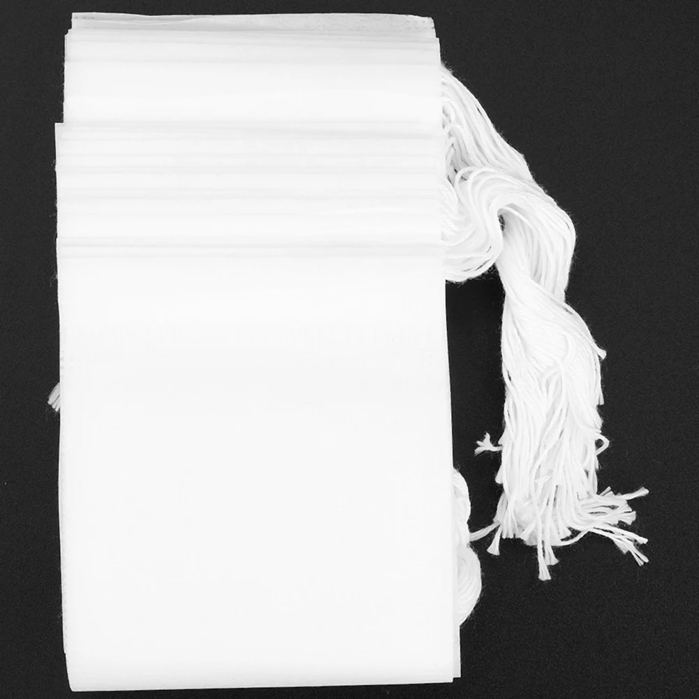 ABKS-2000Pcs/Lot New Pla Biodegraded Tea Bag Filters Ultrasonic Corn Fiber Cords Tea Bags Coffee Filter 6X8cm