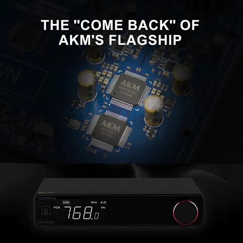 TOPPING E70 VELVET AK4191 AK4499EX USB DAC XMOS XU316 광 동축 블루투스 5.1 LDAC Inpu RCA XLR 출력, 리모컨 포함