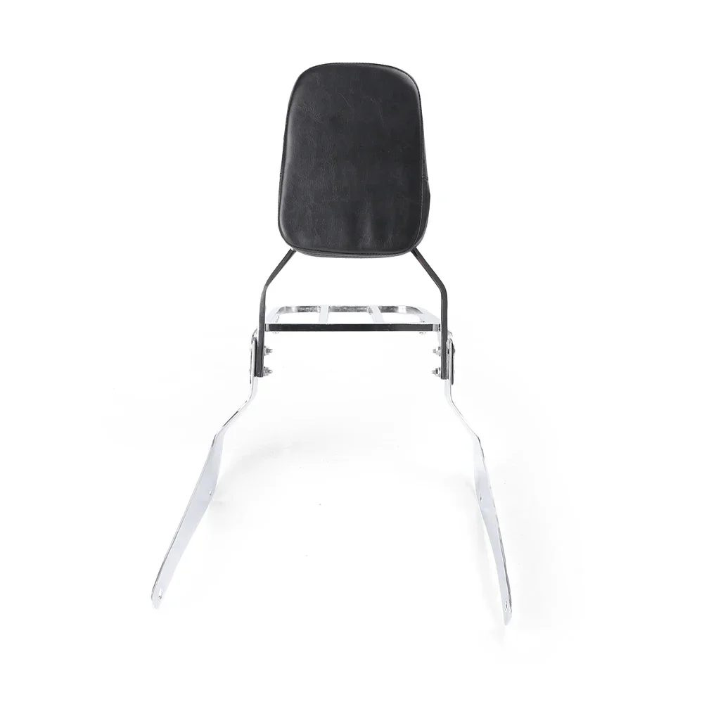 

Chrome Motorcycle Rear Passenger Backrest Sissy Bar w/ Luggage Rack Pad for Suzuki Volusia VL800 2001-2011