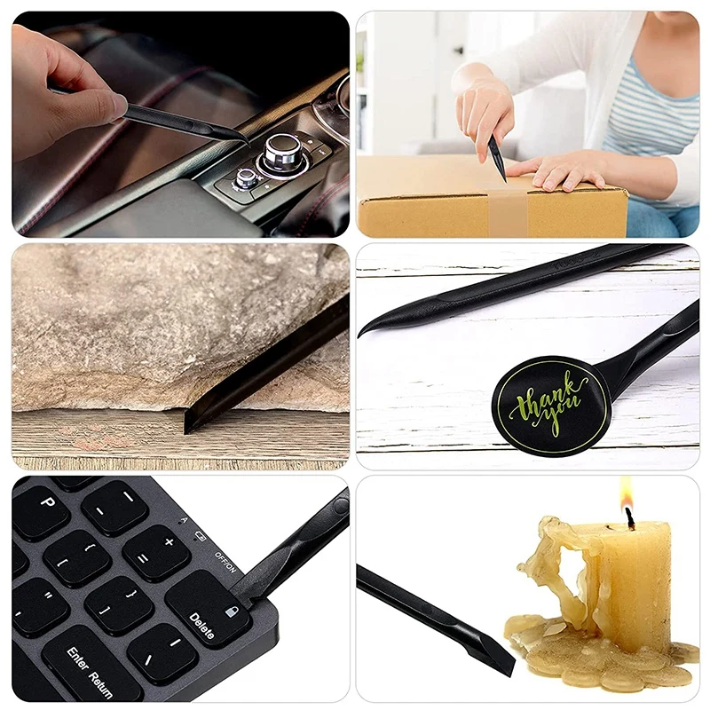 9 Pcs Plastic Scraper Tool Scratch Free Plastic Scraper Cleaning Pen Shaped Scraper Tool Multipurpose Label Scraper image 6