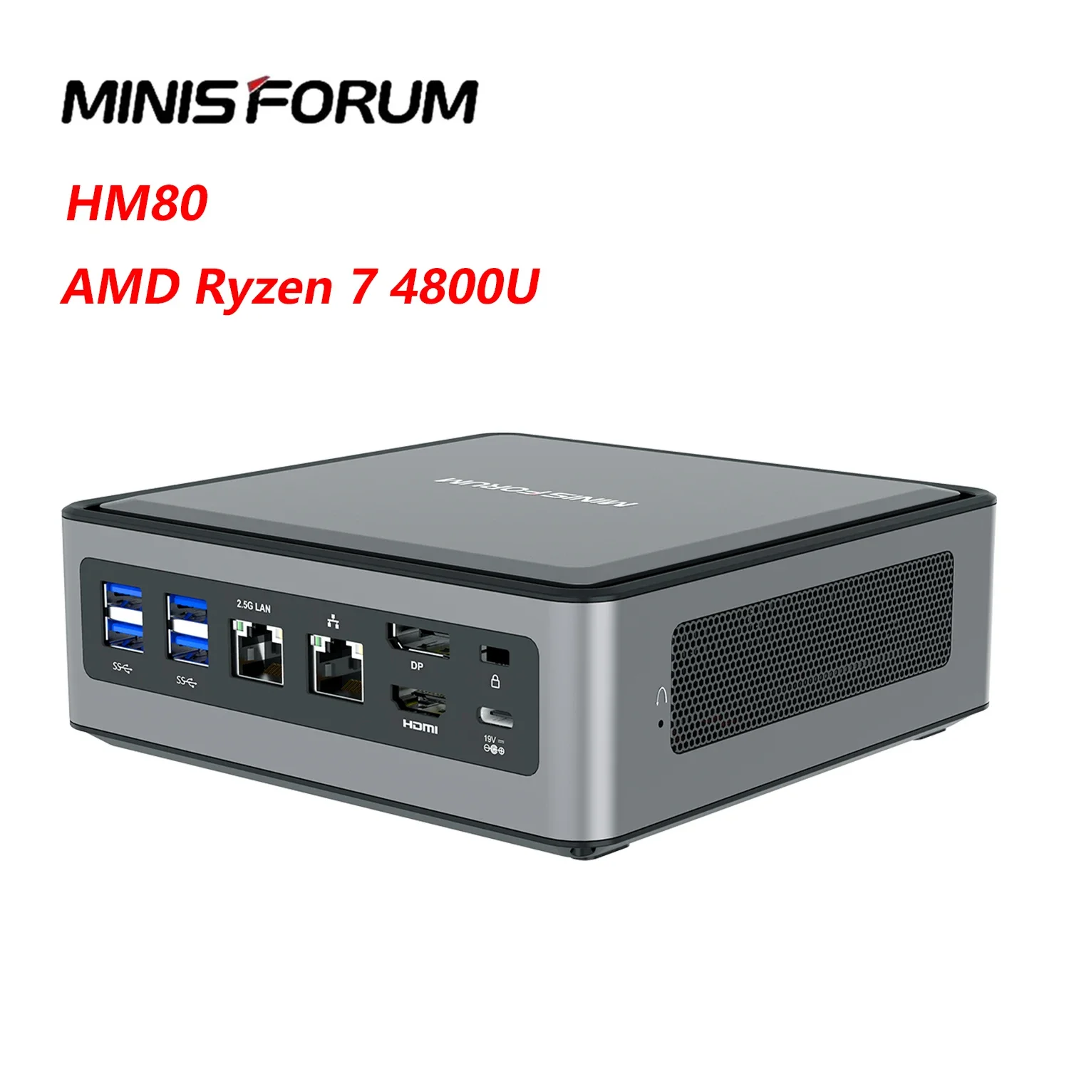 MINISFORUM HM80 AMD Ryzen 7 4800U MINI PC Windows 11 Pro DDR4 16GB RAM 256GB NVME SSD WIFI BT MINI PC Gamer Desktop Computer