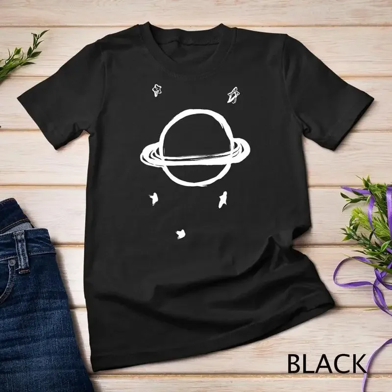 Womens Saturn Ring Planet Solar System Astronomy Cosmos Unisex T shirt