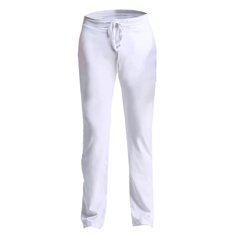 Celana Katun Tipis Musim Panas, Celana Piyama Pria Pakaian Olahraga, Celana Panjang, Celana Lari Ber-AC Ramping