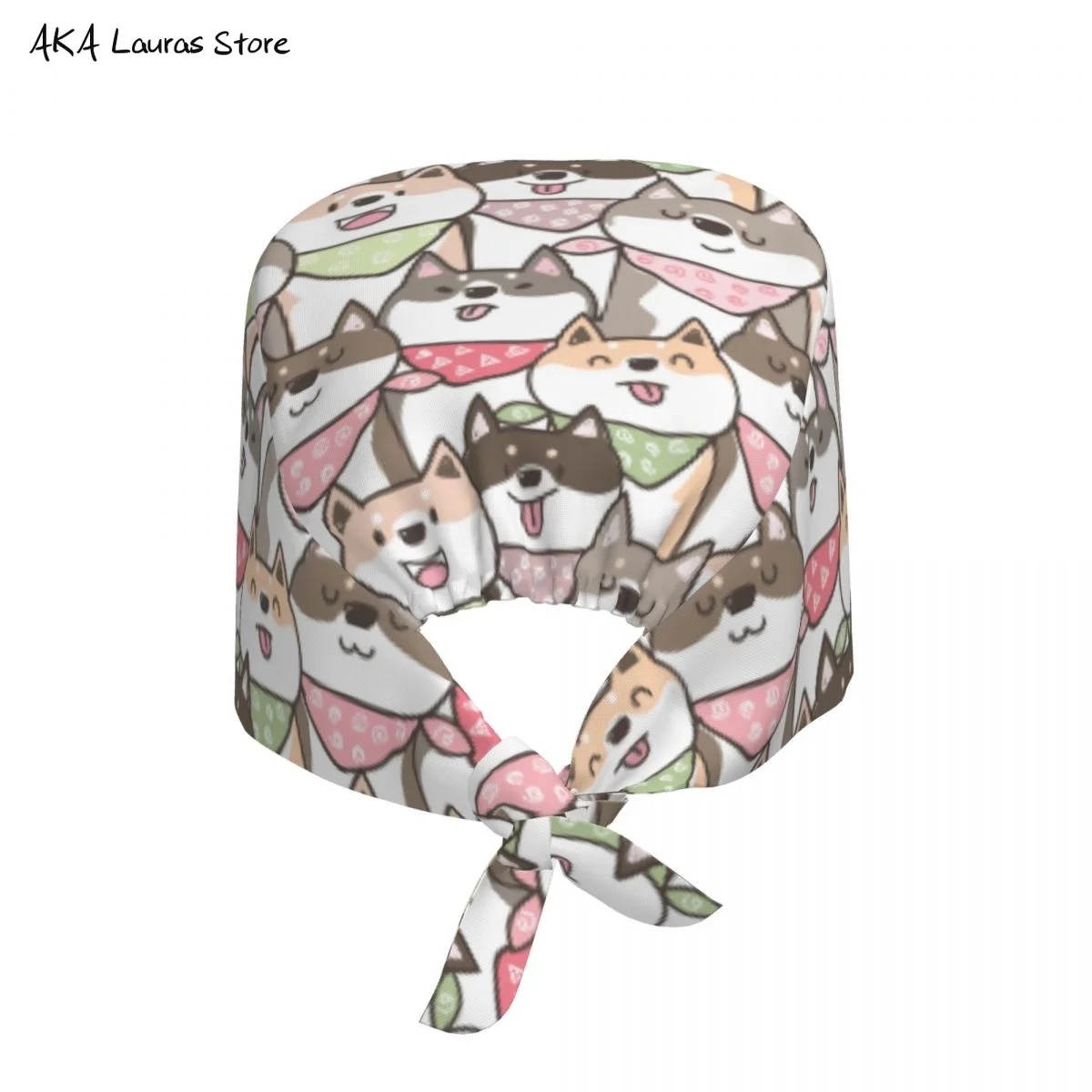 Wholesale Cute Cartoon Shiba Inu Dog Hat Cleaning Working Cap Funny Salon Nursing Cap Male Surgical Hat Scrub Caps