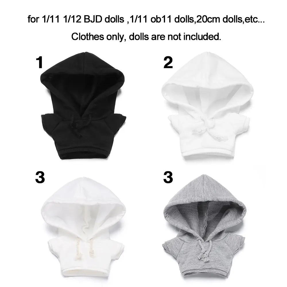 Spielzeug für 1/12BJD Puppen für 20cm Puppen Sweatshirt Outfits handgemachte Hoodies Hoodies Kleidung Tops