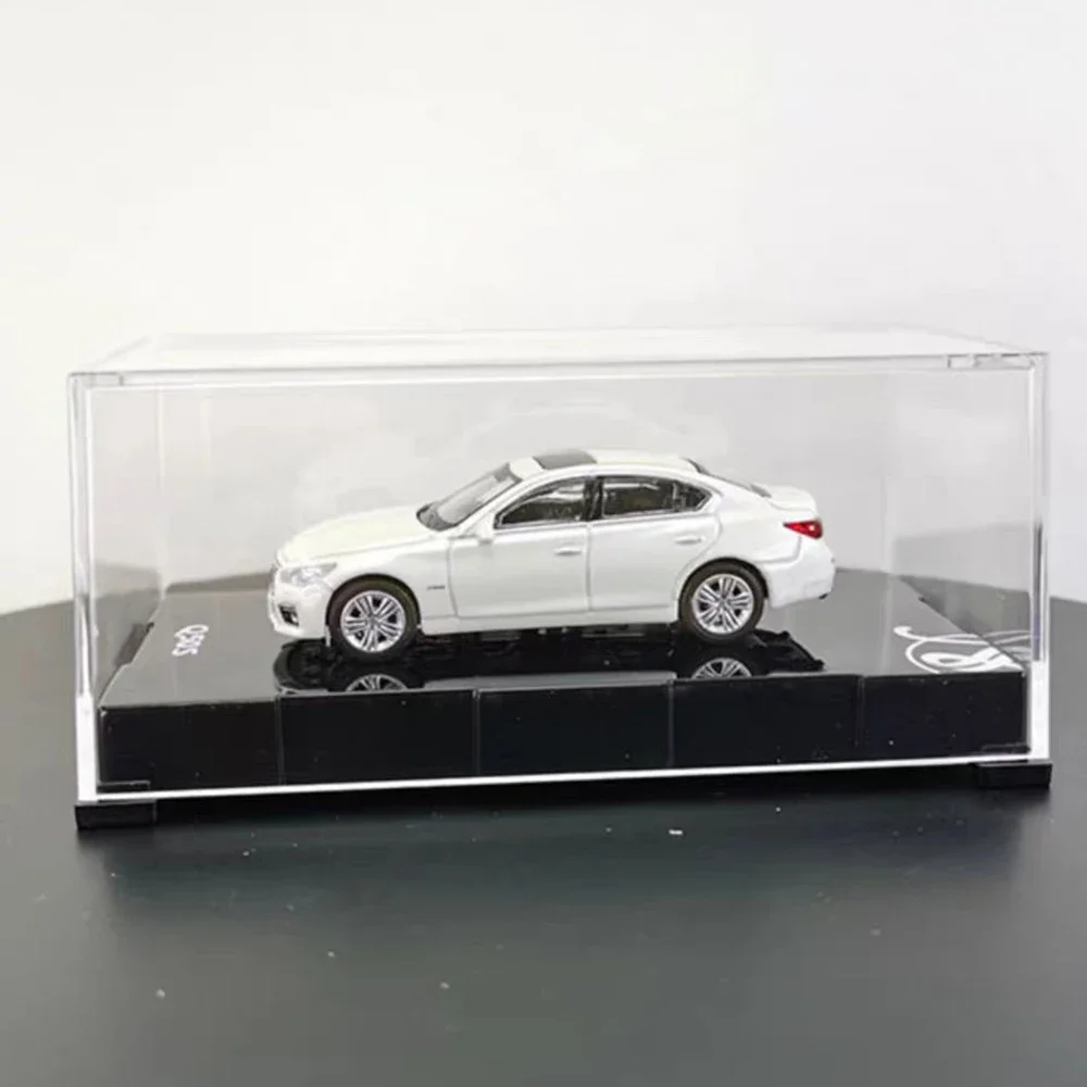 نموذج سيارة ثابت من سبيكة دييكاست ، إنفينيتي Q50S ، مقياس 1:64 ، أصلي ، مجموعة مروحة ، شاشة ، ديكور منزلي ، زخرفة معدنية