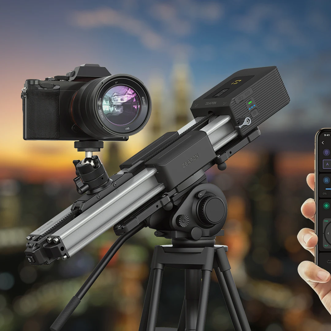 

Моторизованный слайдер для камеры Zeapon Micro 2 Plus, портативный двигатель для путешествий, расстояние 54 см/21,2 дюйма, 4,5 кг, всенаправленная емкость, 39 децибел, двигатель