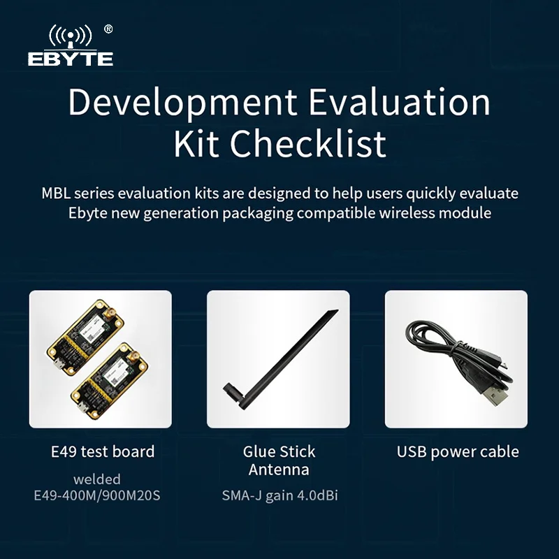 CMT2300A Wireless Module Testing Board EBYTE E49-400/900MBL-01 Pre-soldered E49-400M/900M20S USB Interface Testing Kit Easy Use