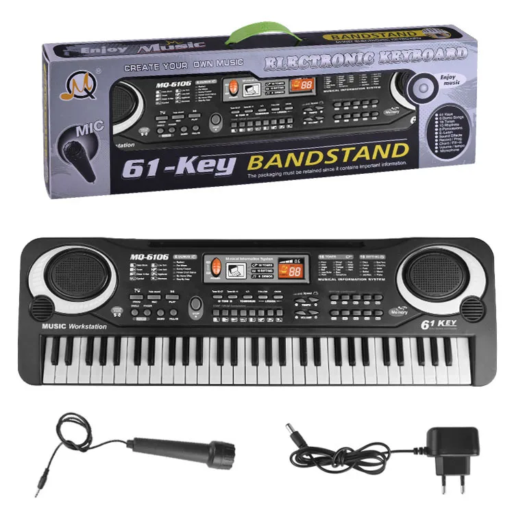6-Key Electronic Keyboard Musical Instrument Set for Children Eonal Toy Piano with Microphone Versatile Fun Learning