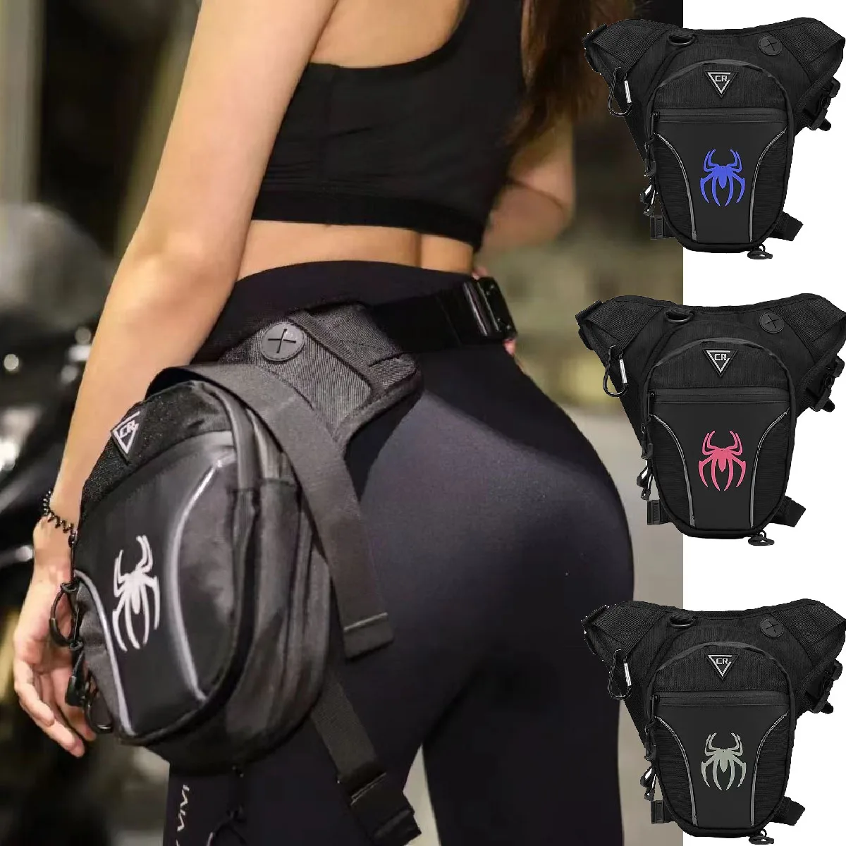 

Motorcycle Drop Waist Leg Bag INS Women Waist Leg Belt Waterproof Cool Girl Bag Fanny Pack leg bag For Outdoor Hiking Motorcycle