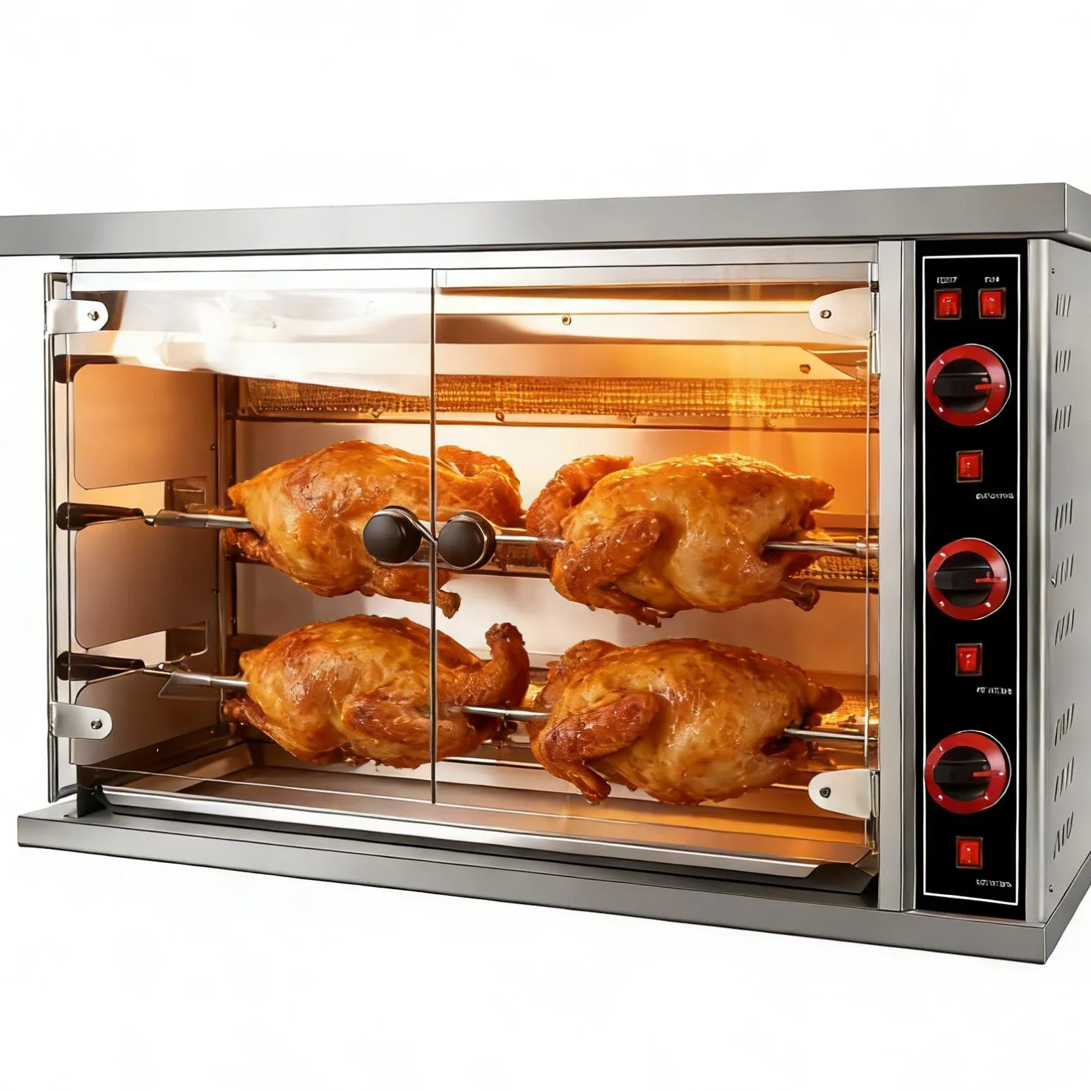 Most Popular 3 Rods Chicken Rotisserie Gas Chicken Roaster Machine Commercial Vertical Oven