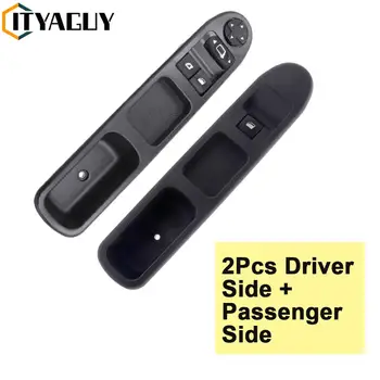 2 pezzi lato conducente + lato passeggero interruttore di comando alzacristallo elettrico per Peugeot 207 2007-2015 6554QC 6490HQ