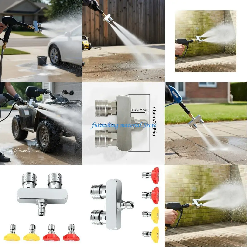 

Y5GD Adjustable Angled Pressure Washer Nozzle Set Fast Change Design For Efficient Cleaning Tasks