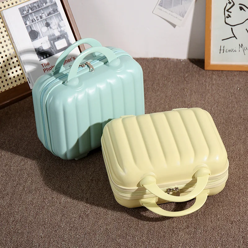 New Cute Portable Luggage for Women Handheld Makeup Case 14 Inch Travel  Carrying Case Mini Travel Code Storage Suitcase Gift