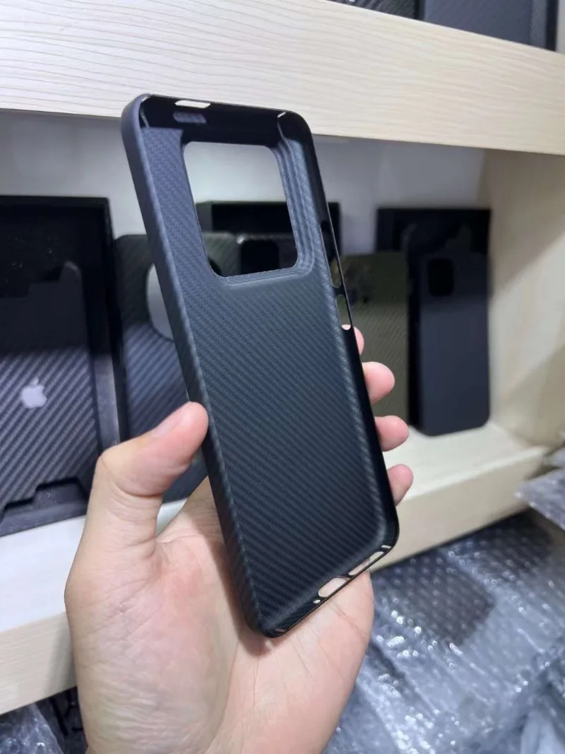 Carbon Fiber Case for Xiaomi 14 600D Case Ultrathin Real Carbon Fiber Aramid Fiber Phone Protective Cover Phone Shell