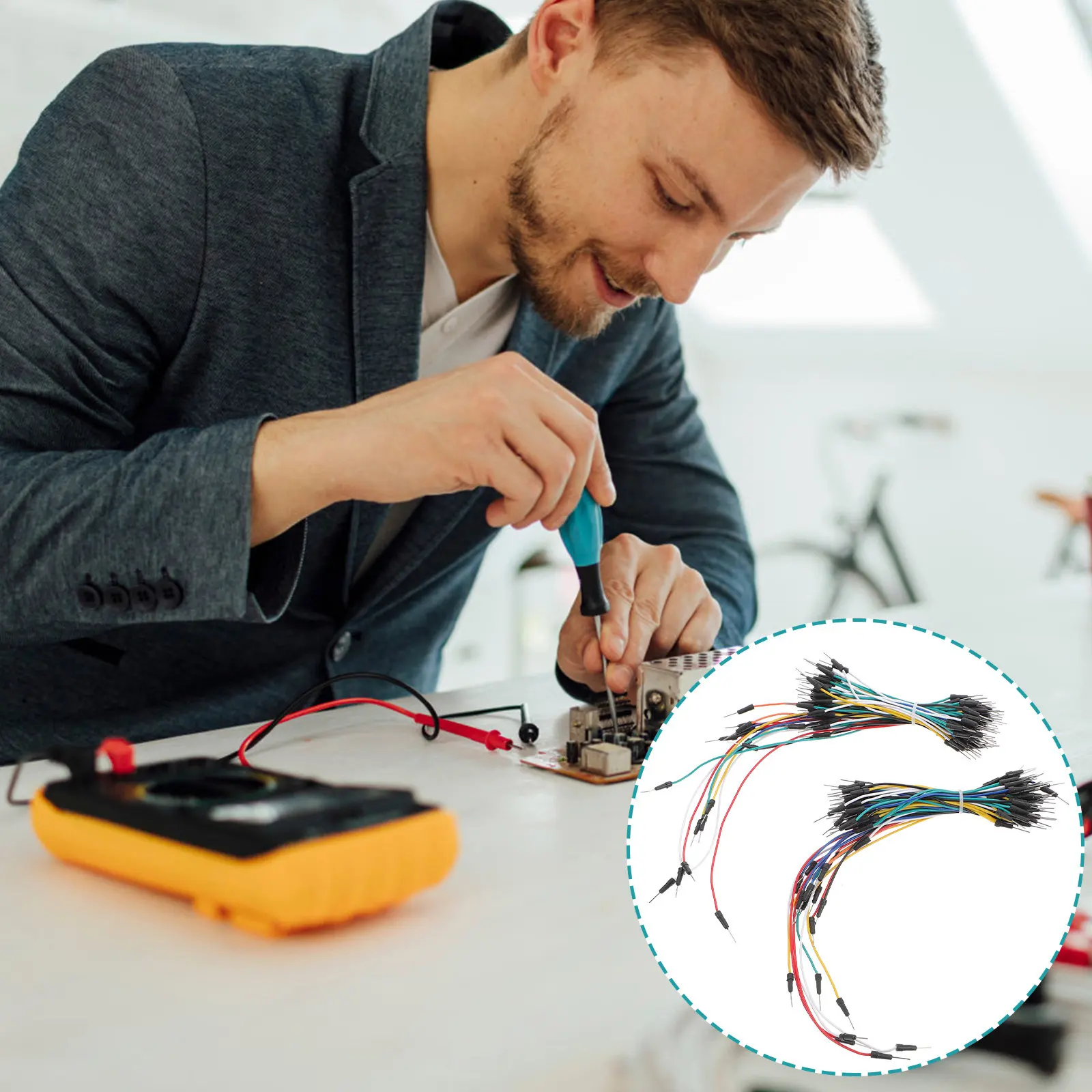 

2 комплекта проводов-перемычек для макетных плат, без пайки, предварительно сформированные, для прототипирования в электронике и DIY, устойчивые к окислению, электрические