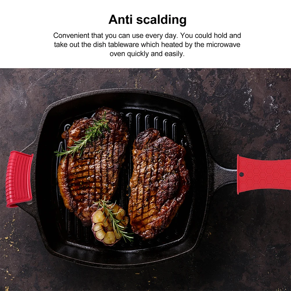 

5 Pcs Insulated Pot Handle Cover Pan Sleeve Heat Resistant Covers Skillet Grip Hot Holder Holders
