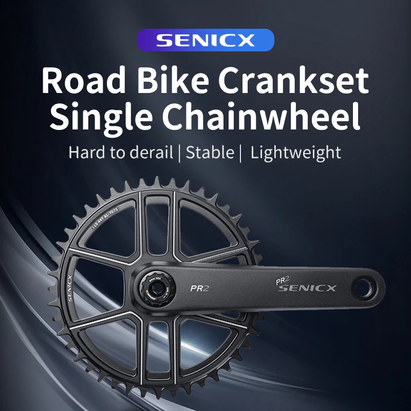 SENICX Bicycle Cranks with Chain Wheel 40T/42T/44T Chain Ring 11Speed for DUB Road Bicycle Crankset 165mm170mm175mm Bike Parts