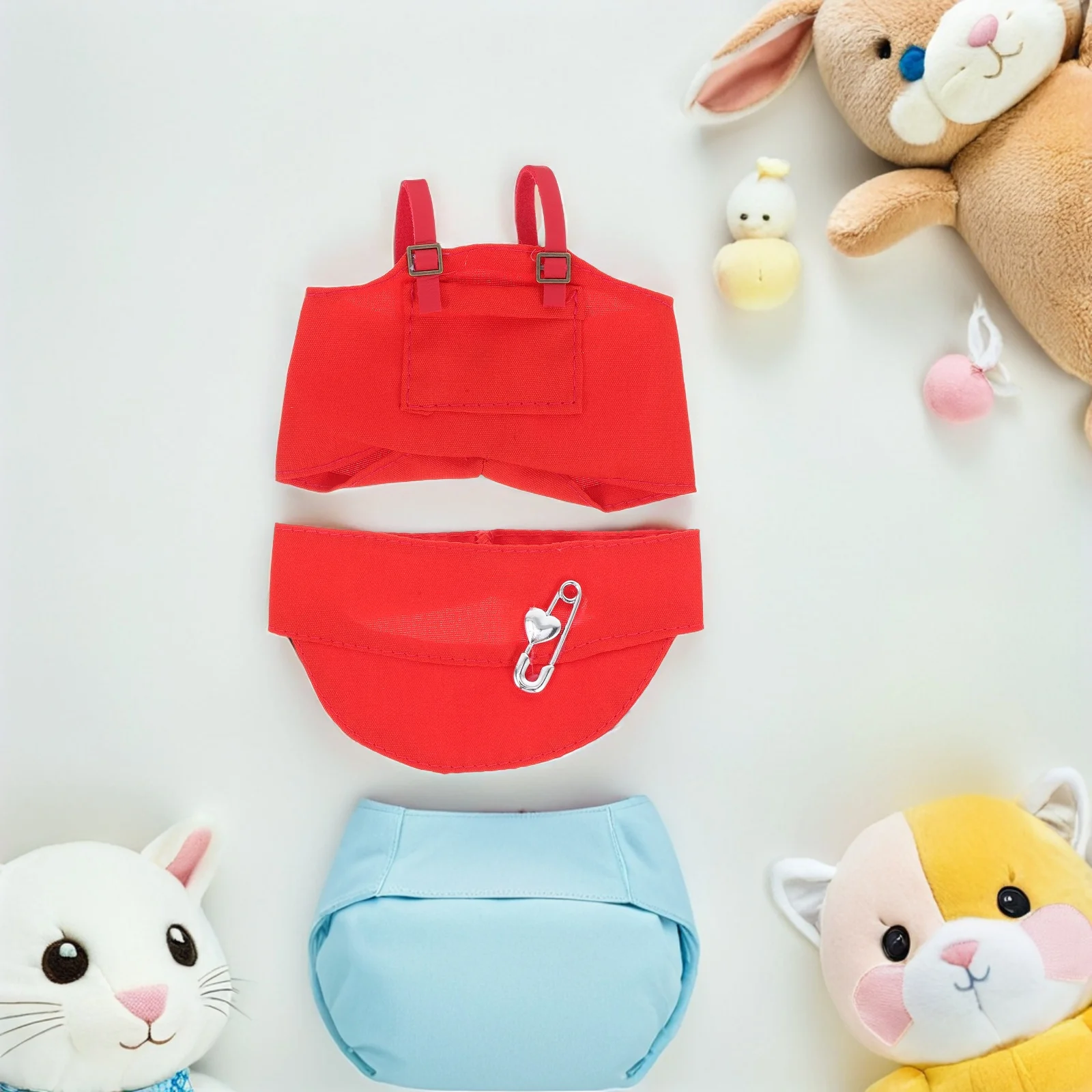 1 conjunto de roupas casuais vermelhas para 17cm, conjunto de roupas charmosas, incluindo chapéu e calças, ideal para vestir e brincadeiras imaginativas