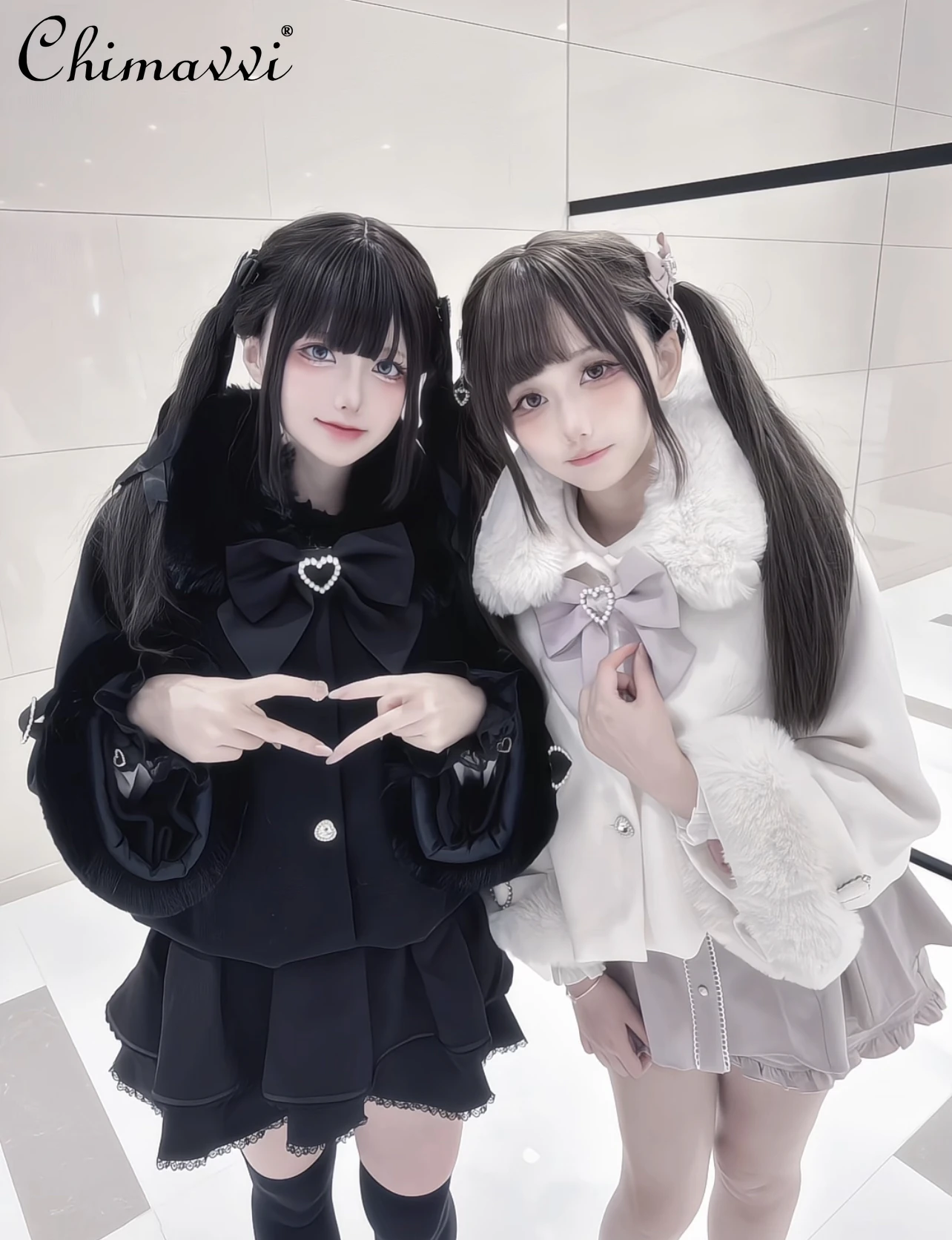 

Japanese Style Mass-Produced Fluffy Short Fleece-Lined Coat Autumn Winter New Mine Series Cute Bow Loose Warm Jackets Tops