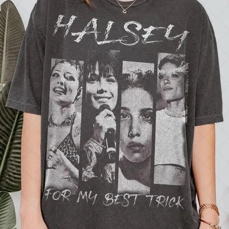 Halsey For My Best Trick Tour 2025 T shirt Ñ Charcoal Concert