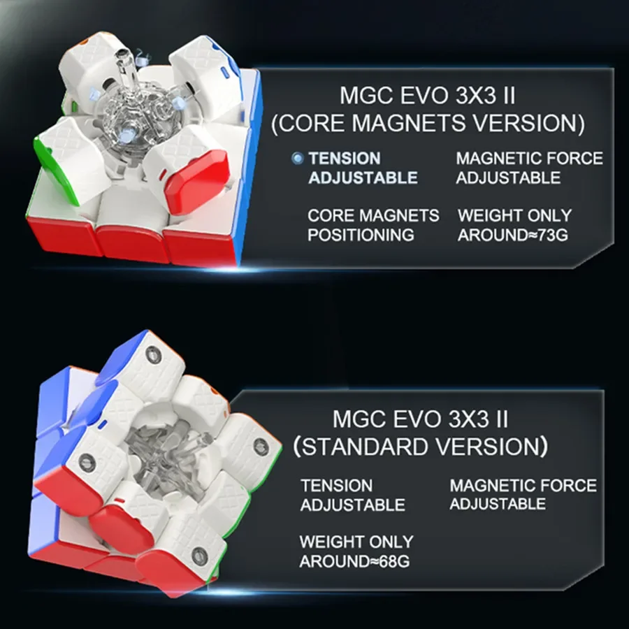 YJ MGC EVO V2 3x3 Core Magnets / Standard Version Professional Magnetic Magic Speed Cube Toy  Educationa Toys