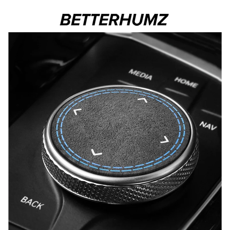 For BMW F30 F20 G20 F10 E90 G30 F34 F36 Series 1 2 3 X3 X4 X5 X6 i3 iX3 Z4 Made of Alcantara Car Multimedia Knob Trim Stickers