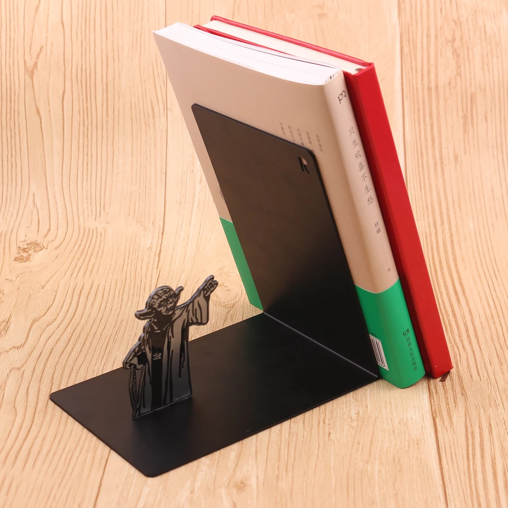 

Star Wars Movies Yoda Stainless Steel Bookrack BookShelf Millennium Falcon BOOKENDS for Children Book Holders Birthday Gifts