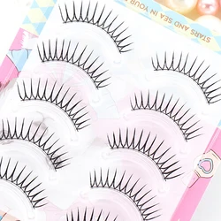 Manga Lashes Natural Look False Eyelashes Anime Lashes Mink Wispy Fluffy Spiky 3D Volume Eyelashes Pack Korean Makeup